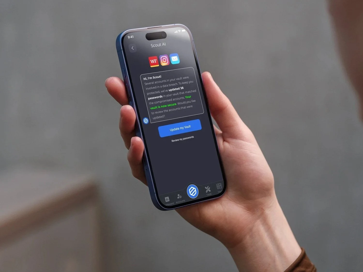 DFend AI cybersecurity product mockup